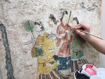 国宝 高松塚古墳壁画 西壁 飛鳥美人 複製を製作 紀伊民報agara