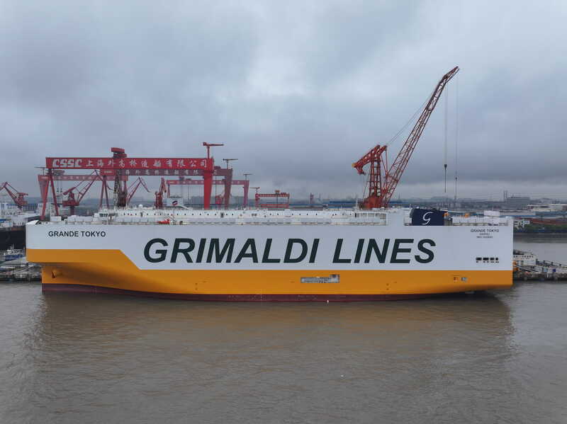 GRIMALDIの10隻目のアンモニア対応自動車専用船「GRANDE TOKYO」の命名