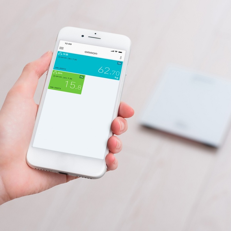乗るだけで簡単にデータ管理ができる通信機能付き体重計 オムロン 体重計 HN-300T2 | オムロンヘルスケアのプレスリリース |  共同通信PRワイヤー