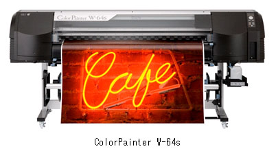 世界初）蛍光色印刷を大型ソルベントインクジェットプリンターで実現