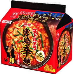 「明星 チャルメラ 宮崎辛麺 5食パック」2020年3月16日(月) 全国で新発売