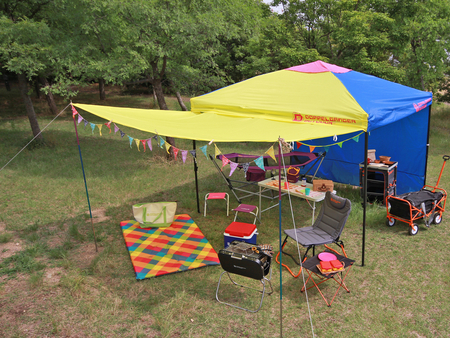 BBQで、海水浴で、運動会で、フリマで大活躍！ 最大20畳分の日陰を作る