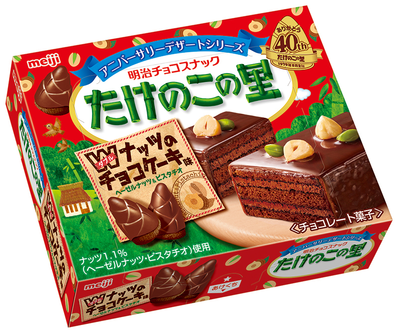 たけのこの里ダブルナッツのチョコケーキ味 19年11月19日期間限定で新発売 Meijiのプレスリリース 共同通信prワイヤー