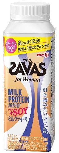 ザバス for Woman）MILK PROTEIN 脂肪0 +SOY ミルクティー風味」10月5 