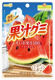 前回販売個数約200万個の“夏グミ” 今年は隠し味に塩を配合「果汁グミすいか」７月8日期間限定発売