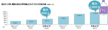 日本女性で一番多いcカップの重さは なんと ペットボトル500ml 約1本分 テレビショッピング研究所のプレスリリース 共同通信prワイヤー
