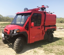モリタ 小型オフロード消防車Red Ladybug、MVFなどを出展。全国消防救助技術大会[京都2018]