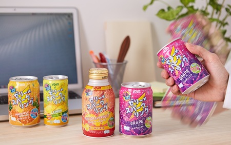 新感覚炭酸飲料 「ぷるっシュ!! ゼリー×スパークリング」4品が登場