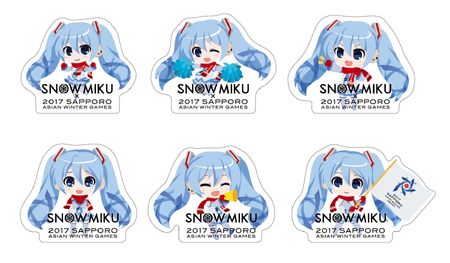 初音ミク　エゾモン ピンバッジ 7個セット 2017年札幌　雪ミク 大会へ寄附をいただいた個人の方に「2017冬季アジア札幌大会×応援雪