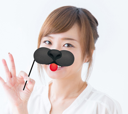 ティシュ裏には楽しいフォトプロップスも
