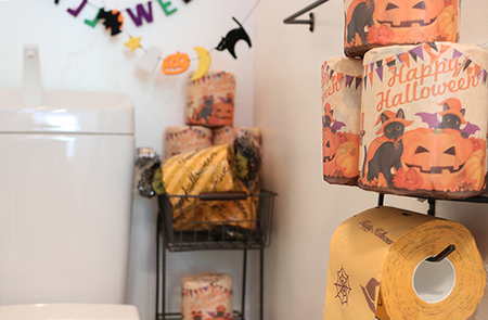 普段のトイレもハロウィン仕様に