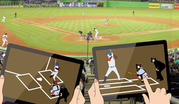 プロ野球を好きな角度でライブ観戦、世界初、「5G」で自由視点映像のリアルタイム配信に成功