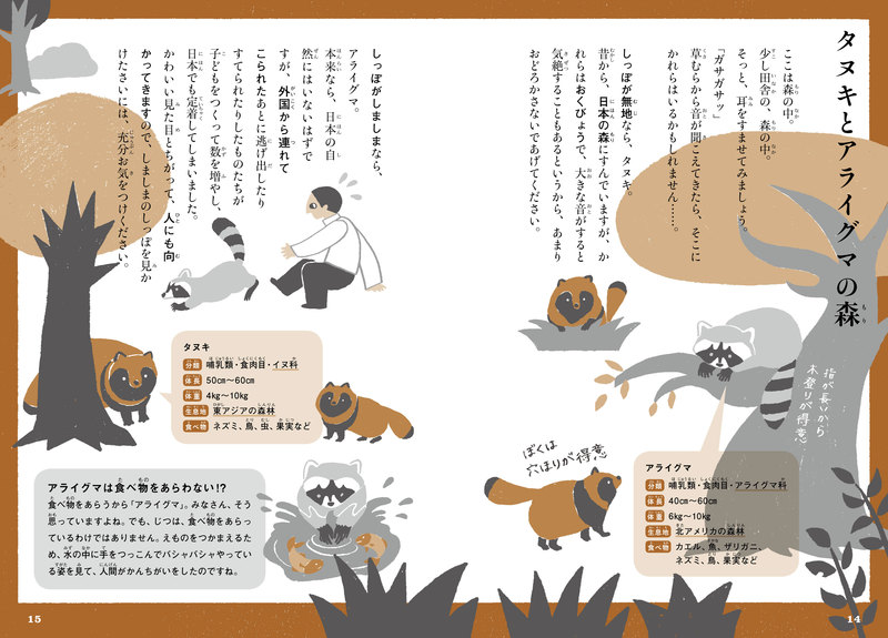 タヌキとアライグマ マンタとエイ など 似ている生き物の 違い に着目の新しい図鑑登場 インディー