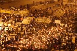 「革命は夜成就した」2011年2月9日20時41分（現地時間）・撮影場所：エジプト カイロ タハリール広場