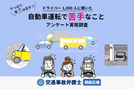 自動車運転における苦手意識をドライバー1000人対象にアンケート実態調査＜交通事故弁護士相談広場＞