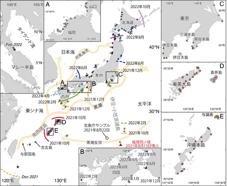 2021年福徳岡ノ場噴火に伴う漂着軽石の1年の記録