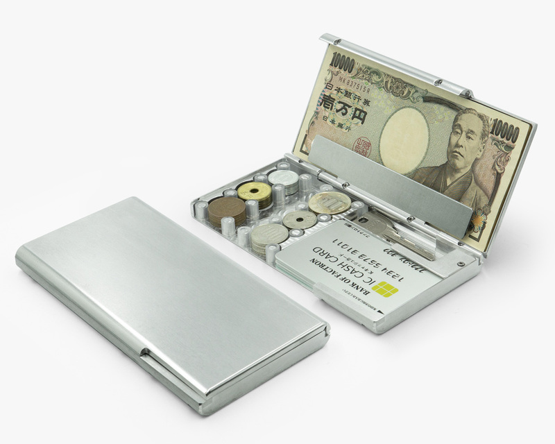 航空機素材の金属製長財布 スマホサイズの『 メタルウォレットBoxy ...
