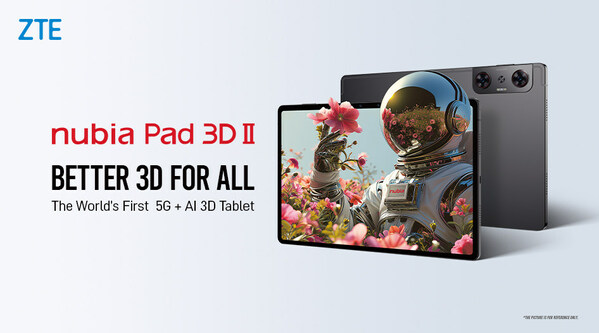 ZTEがMWC24で、世界初の5G+AIメガネ不要3Dタブレットnubia Pad