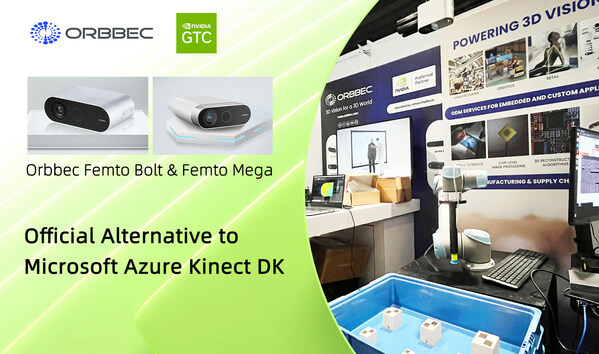 OrbbecがNVIDIA GTC 2024でMicrosoft Azure Kinect DKの代替製品