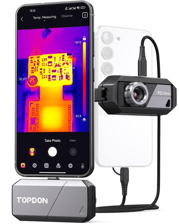 TOPDONが調整可能な9mmレンズ搭載の最新サーマルイメージングカメラを