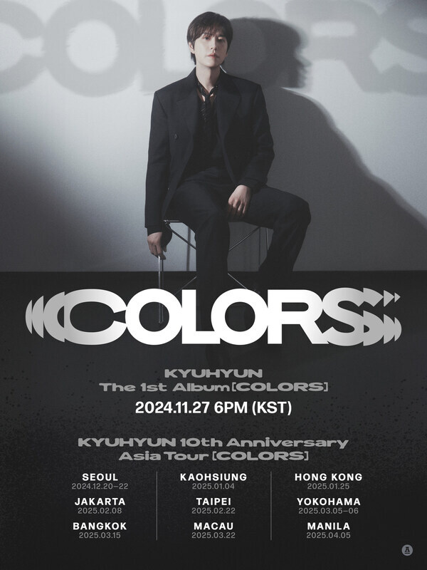Kyuhyun to embark on 'COLORS' Asia tour in December | Antennaの