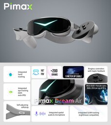 Pimax、世界最小クラスのフル機能8K解像度ヘッドセット「Pimax Dream Air」を発表