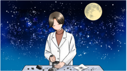 ひとさじのイルメナイトと輝石の混合実験