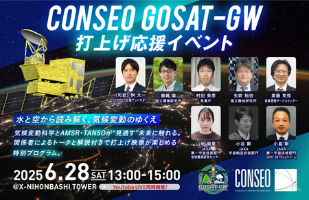 温室効果ガス・水循環観測技術衛星「GOSAT-GW」の打上げを応援するJAXAイベントを6/28(土)に開催！