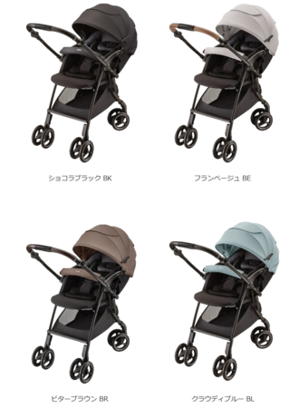 4輪フリーでスッと真横にスライドできるベビーカー