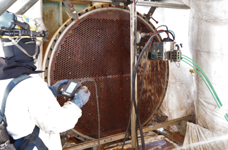 レイズネクストがプラントメンテナンスにおける熱交換器自動洗浄技術を導入