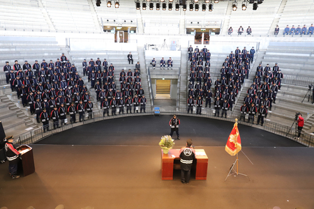 富士河口湖町および富士河口湖町消防団が令和8年度出初式を挙行しました